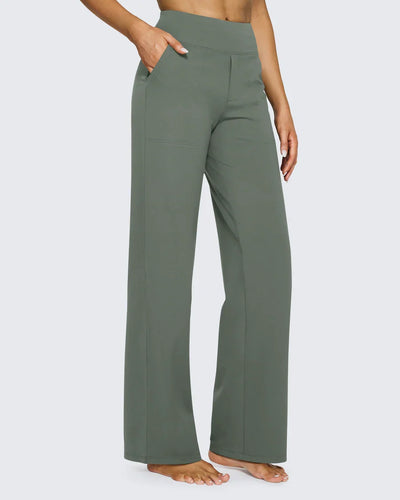 High-Waist Wide Leg Dress Pants