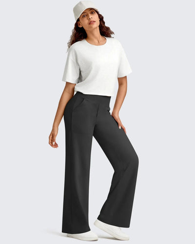 High-Waist Wide Leg Dress Pants