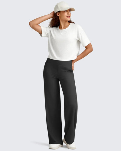 High-Waist Wide Leg Dress Pants