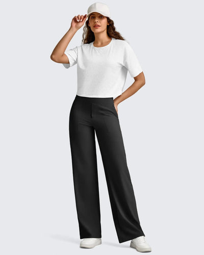 High-Waist Wide Leg Dress Pants