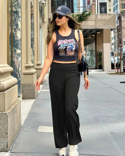 High-Waist Wide Leg Dress Pants