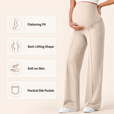 Maternity Belly Support Straight Leg Pants