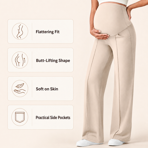 Maternity Belly Support Straight Leg Pants